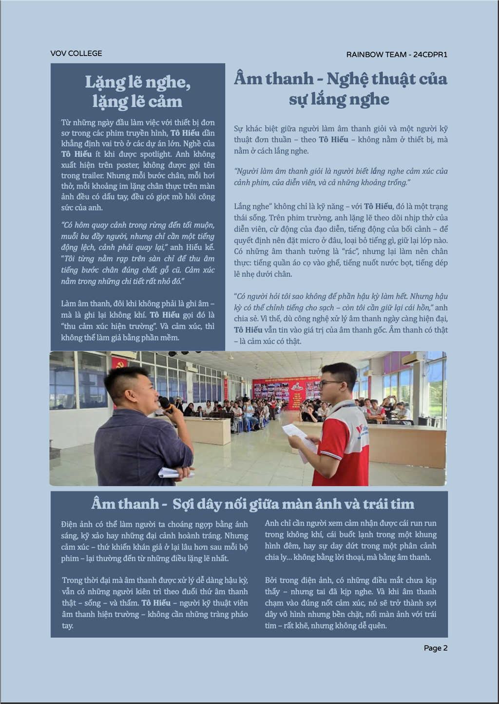 Một góc nhìn liên ngành từ workshop âm thanh